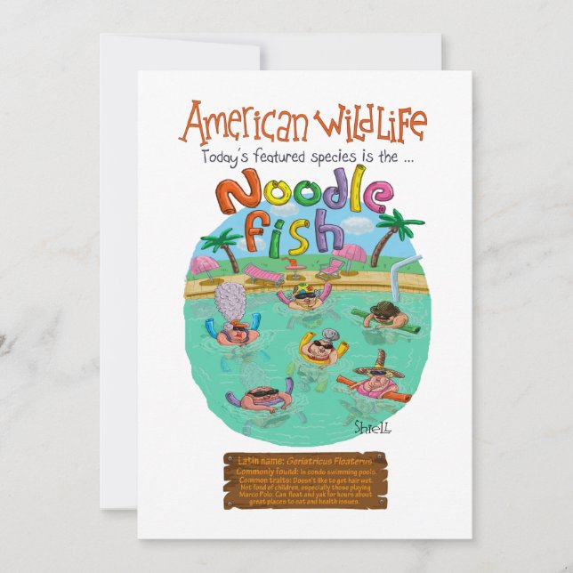 American Noodle Fish  Holiday Card (Front)