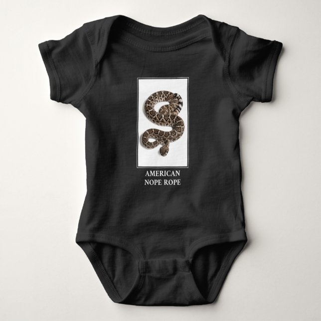 American Nope Rope - Rattlesnake Snake Danger Baby Bodysuit (Front)