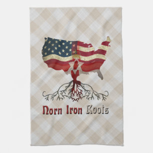 American Northern Irish Flags Kitchen Towels