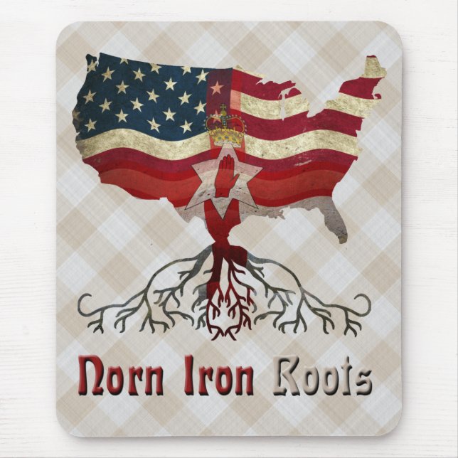 American Northern Irish Roots Mousemat Mouse Pad (Front)