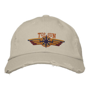 American Northern Star Compass Pilot Wings Embroidered Baseball Cap