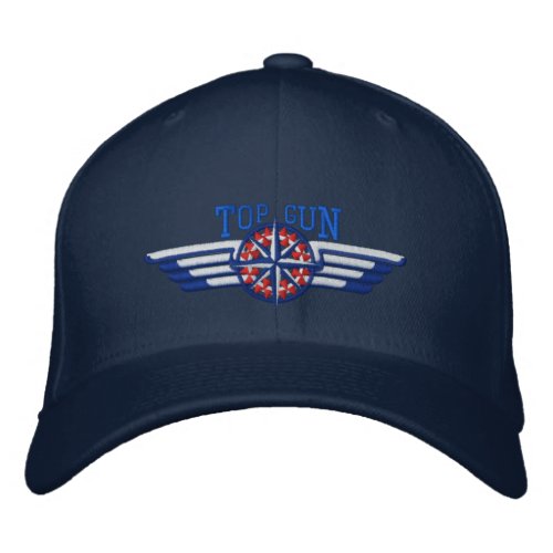 American Northern Star Compass Pilot Wings Embroidered Baseball Hat