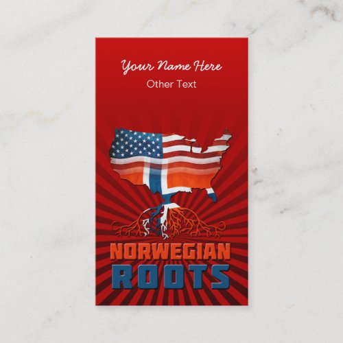 American Norwegian Roots Business Cards