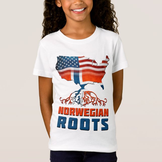 American Norwegian Roots T-Shirt (Front)
