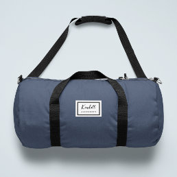 American Nostalgia Classic Simple Minimal Blue Duffle Bag