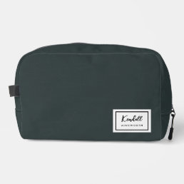 American Nostalgia Classic Simple Minimal Green Dopp Kit