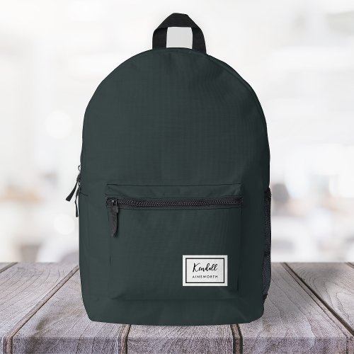 American Nostalgia Classic Simple Minimal Green Printed Backpack