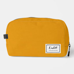 American Nostalgia Classic Simple Minimal Mustard Dopp Kit