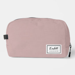 American Nostalgia Classic Simple Minimal Pink Dopp Kit