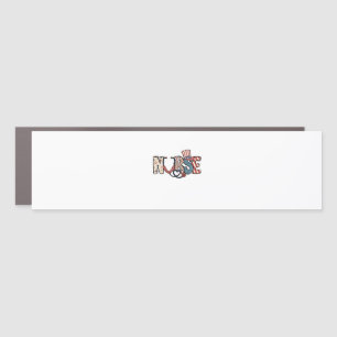 American Nurse 4th of July Patriotic USA Flag Nurs Car Magnet