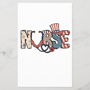 American Nurse 4th of July Patriotic USA Flag Nurs Flyer