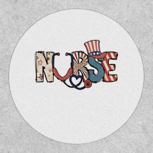 American Nurse 4th of July Patriotic USA Flag Nurs Patch