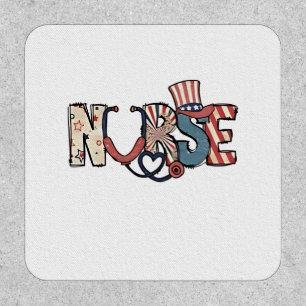 American Nurse 4th of July Patriotic USA Flag Nurs Patch