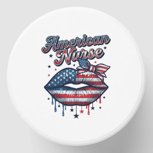 American Nurse Patriotic Lips Vector Shirt Design_ Mini Candle Favors