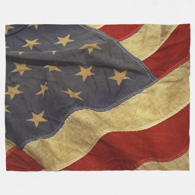 AMERICAN OLD FLAG FLEECE BLANKET (Front (Horizontal))