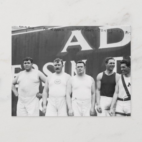 American Olympians in Stockholm 1912 Postcard