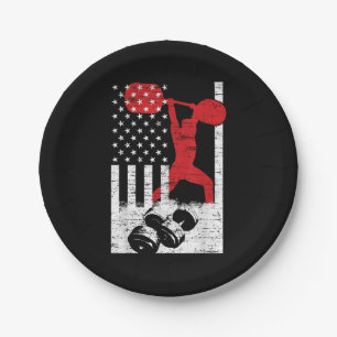 American Olympic Weightlifting Paper Plates