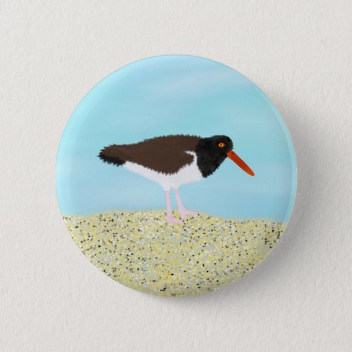 American oystercatcher on the Beach Button