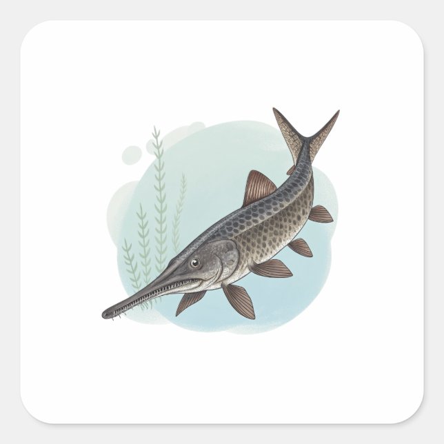 American Paddlefish Square Sticker (Front)