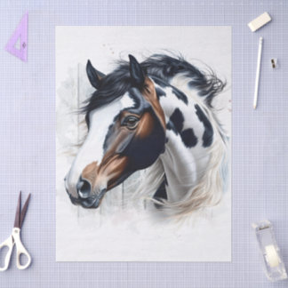 American Paint Horse Decoupage Tissue Paper