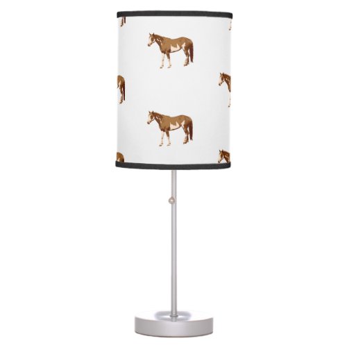 American Paint Horse Equestrian Watercolor Table Lamp