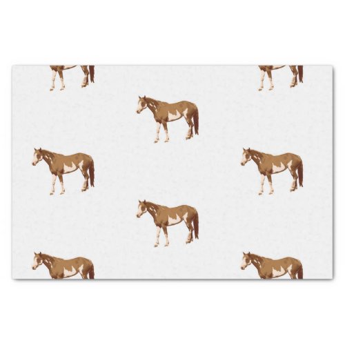 American Paint Horse Equestrian Watercolor Tissue Paper