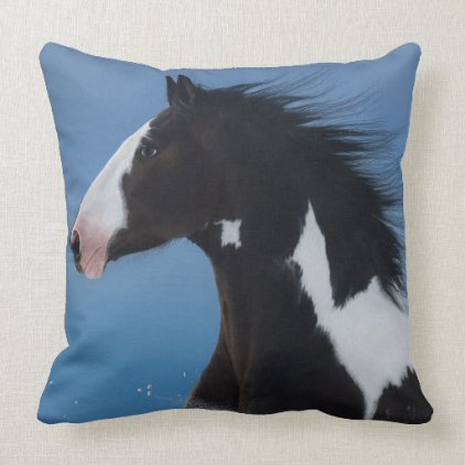 American paint horse throw pillow