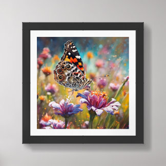 American Painted Lady Butterfly Framed Photo Framed Art