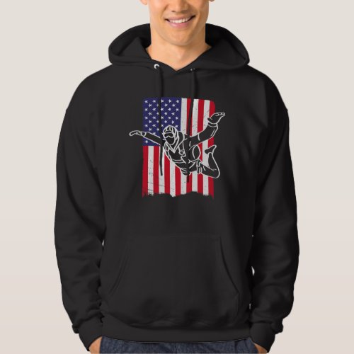 American Parachuting Skydiving  Skydiver Parachut Hoodie