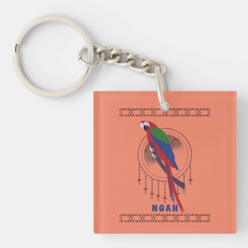 American parrot  keychain