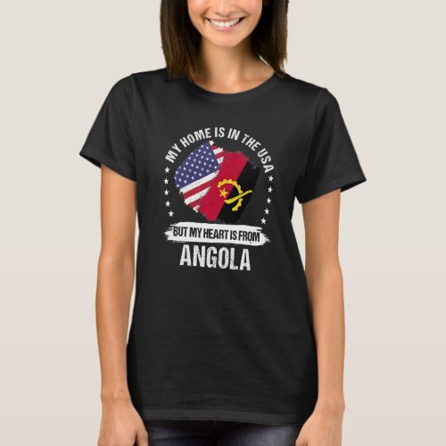 American Patriot Angola Flag American Angolan Root T_Shirt