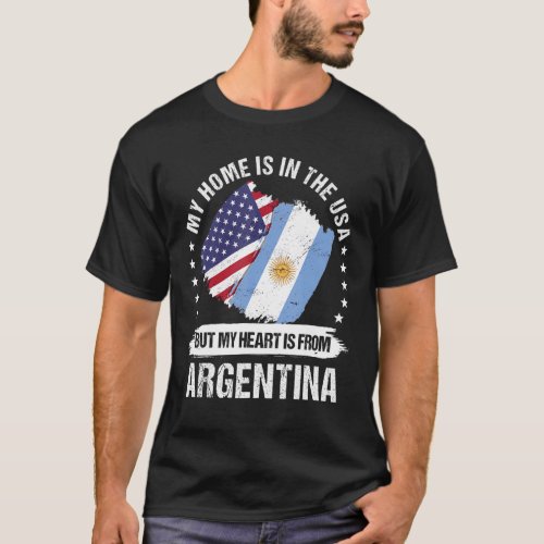 American Patriot Argentinian Flag American Argenti T_Shirt