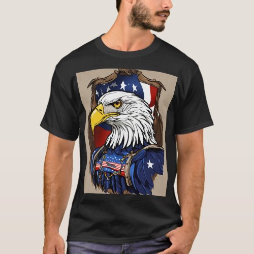 AMERICAN PATRIOT Bald eagle T_Shirt