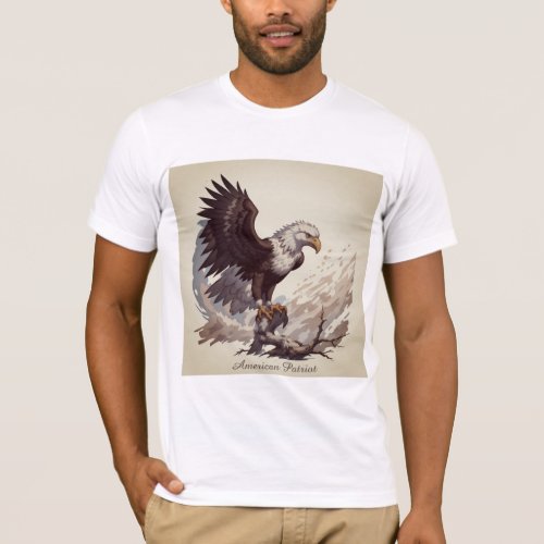 American Patriot Bald Eagle T_Shirt
