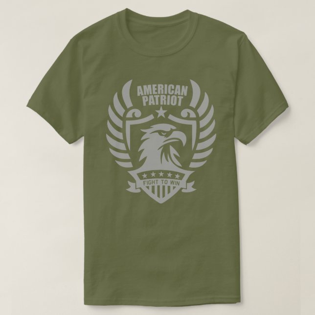 American Patriot Basic Tee (Fatigue Green) (Design Front)