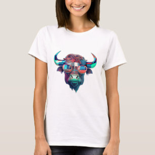 American Patriot Bull Cow Buffalo T-Shirt