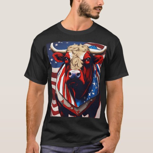 American patriot bull T_Shirt