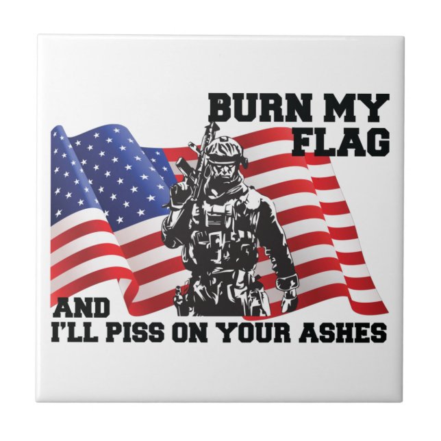 American Patriot  Ceramic Tile (Front)