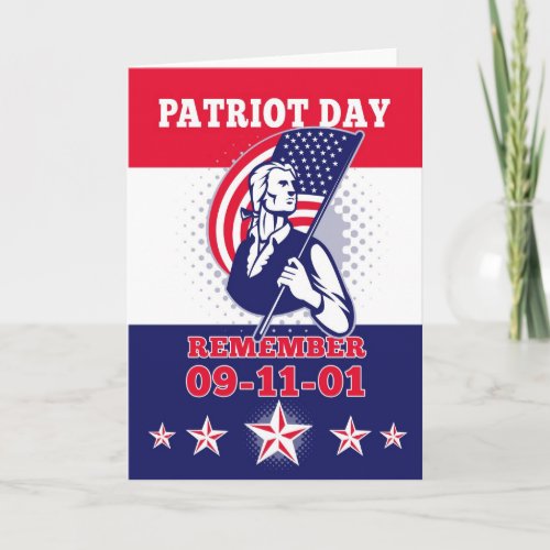 American Patriot Day Poster 911 Greeting Card