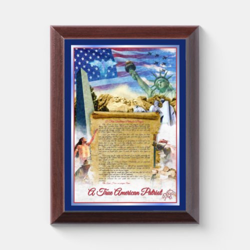 American Patriot Dedication Plaque