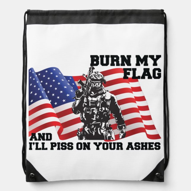 American Patriot  Drawstring Bag (Front)