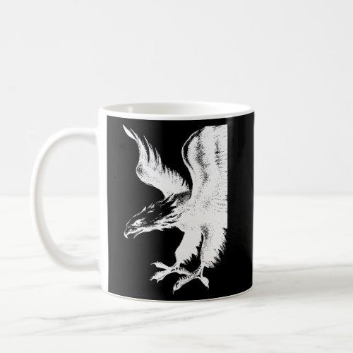 American Patriot Eagle Black White Coffee Mug