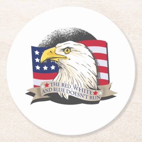 American Patriot Eagle    Round Paper Coaster