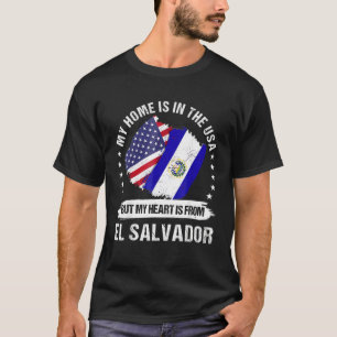 American Patriot El Salvador Flag American Salvado T-Shirt