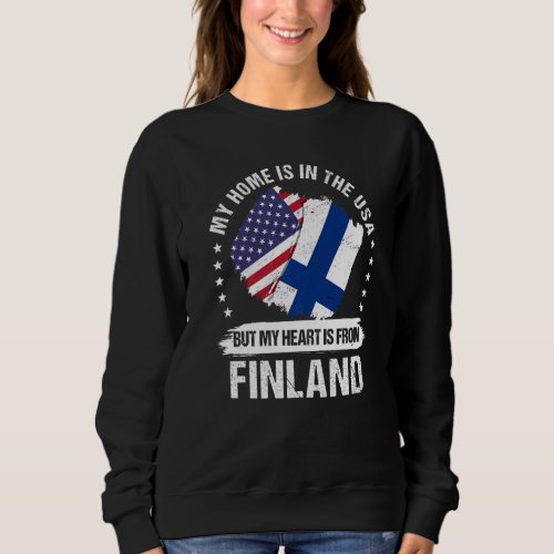 American Patriot Finland Flag American Finnish Roo Sweatshirt