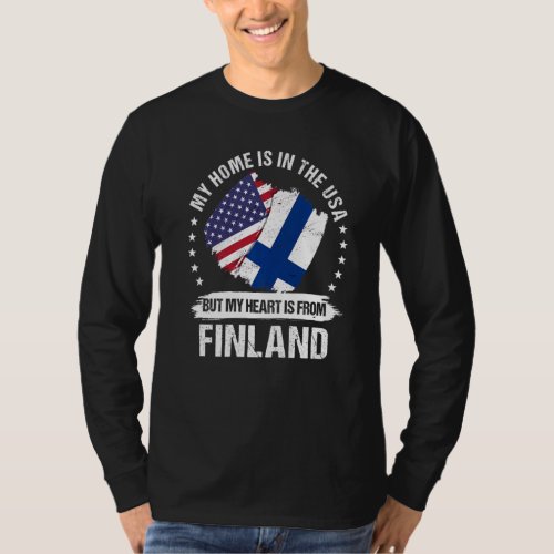 American Patriot Finland Flag American Finnish Roo T_Shirt