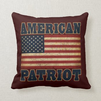 American Patriot Flag Throw Pillow by SGT_Shanty at Zazzle