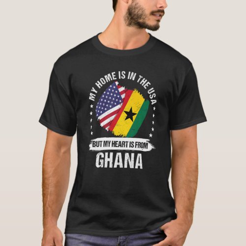 American Patriot Ghana Flag American Ghanian Roots T_Shirt