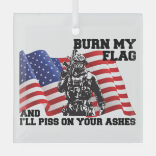 American Patriot Glass Ornament