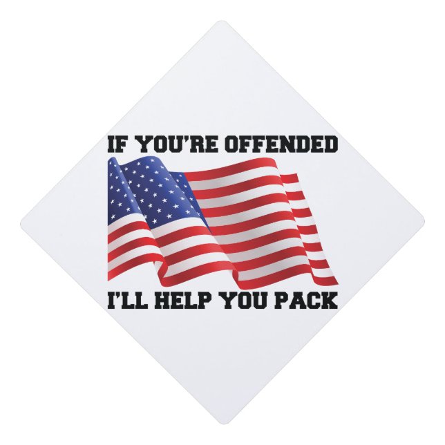 American patriot  graduation cap topper (Front)